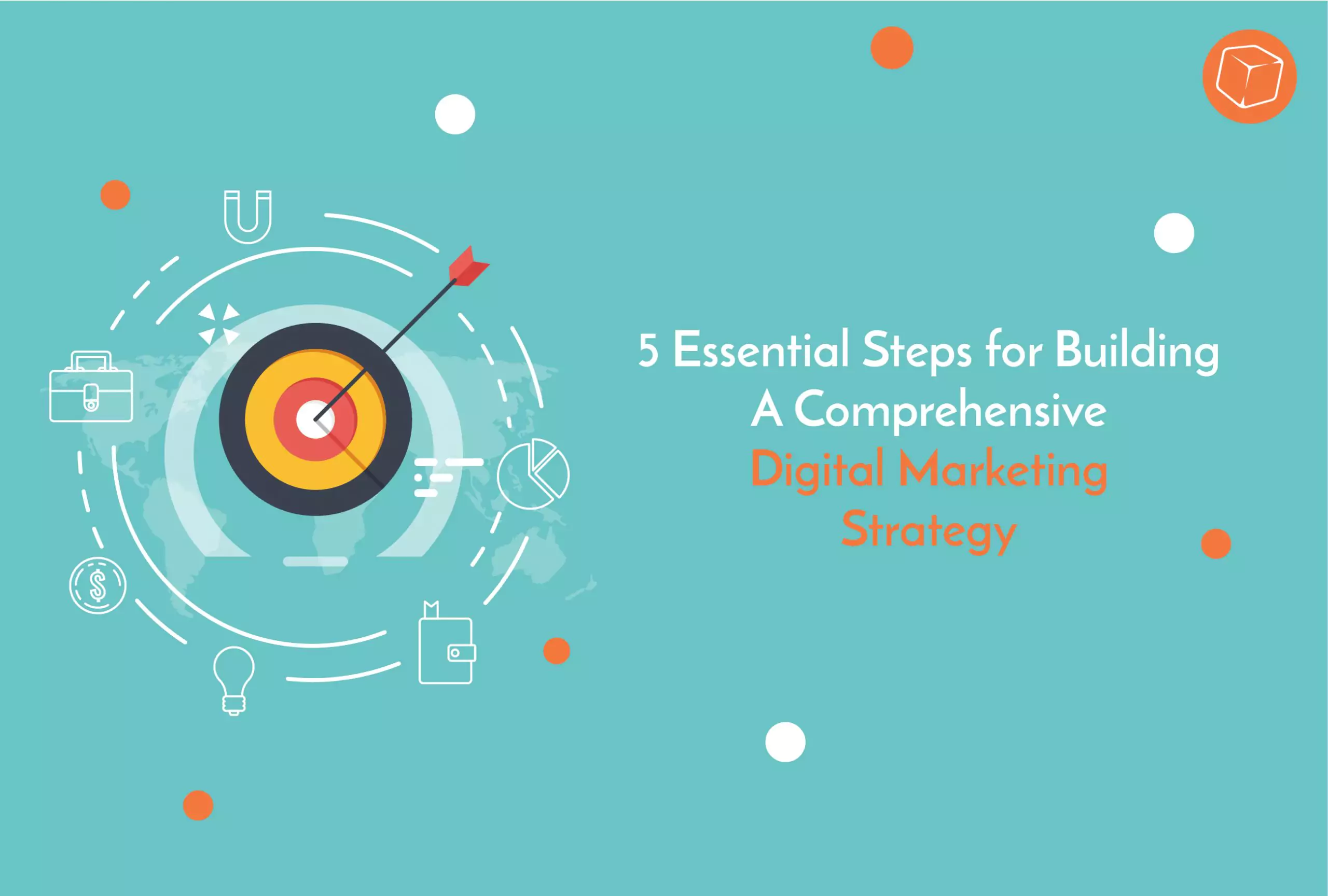 2D cartoon target with arrow in the middle
