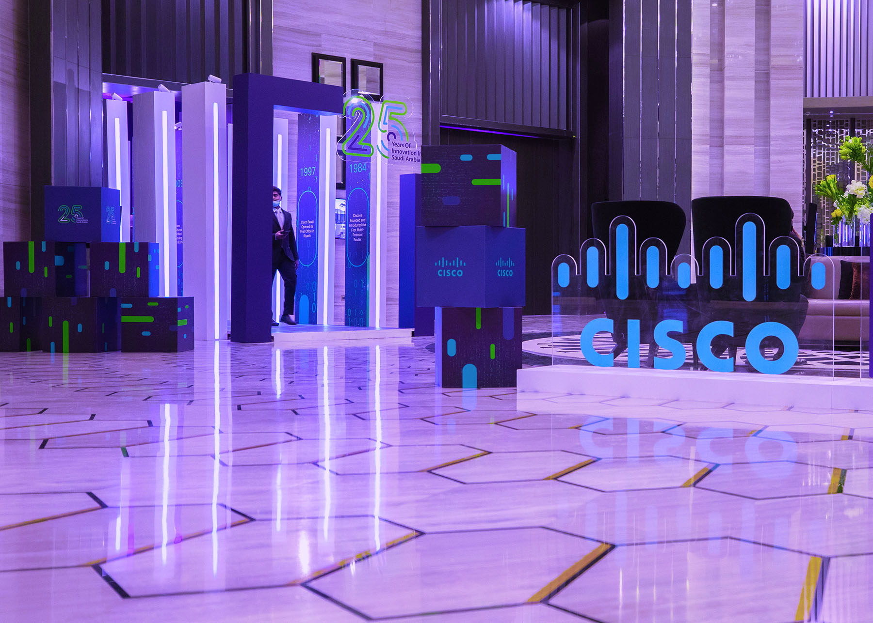 Branded elements at Cisco event