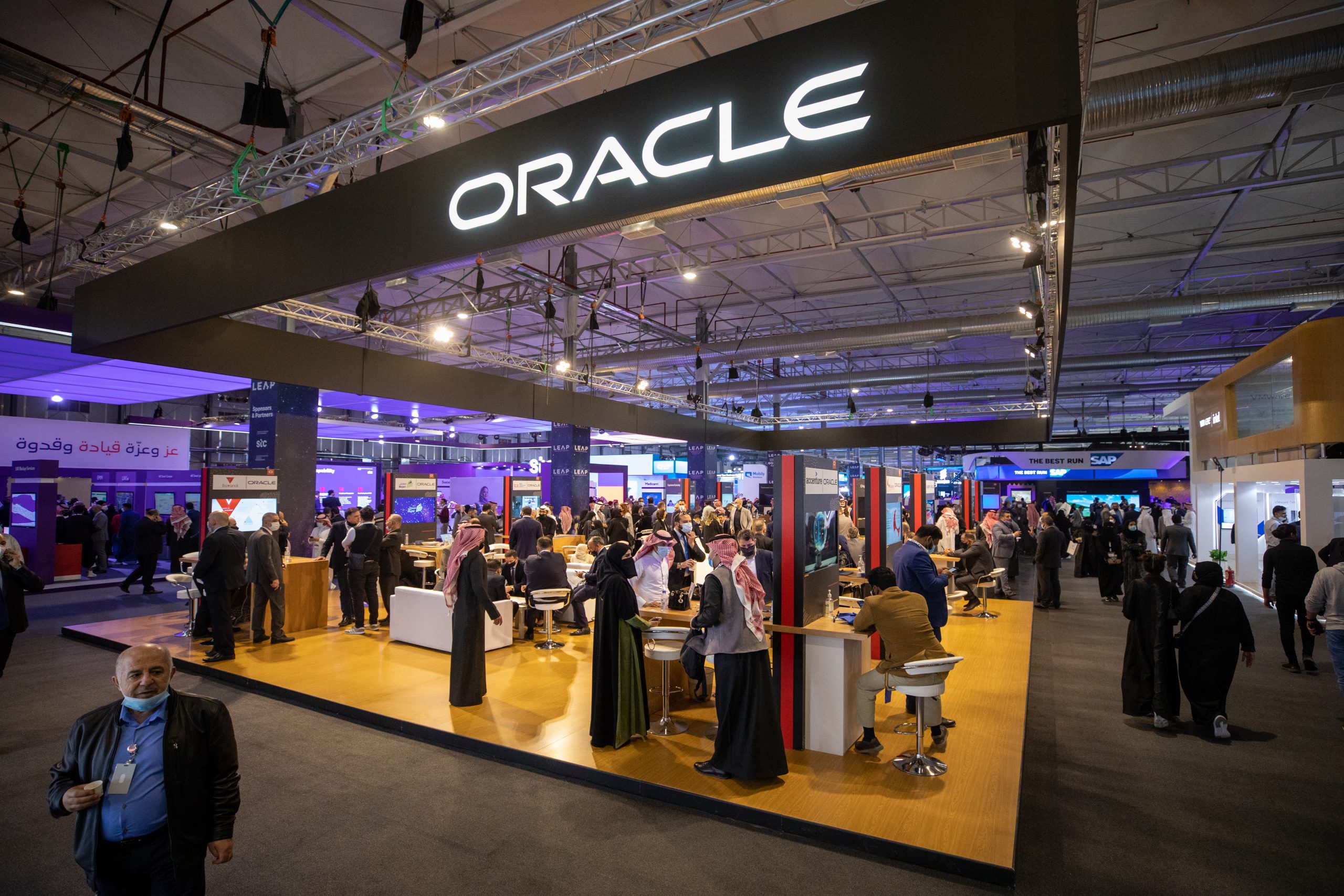 Oracle booth at event