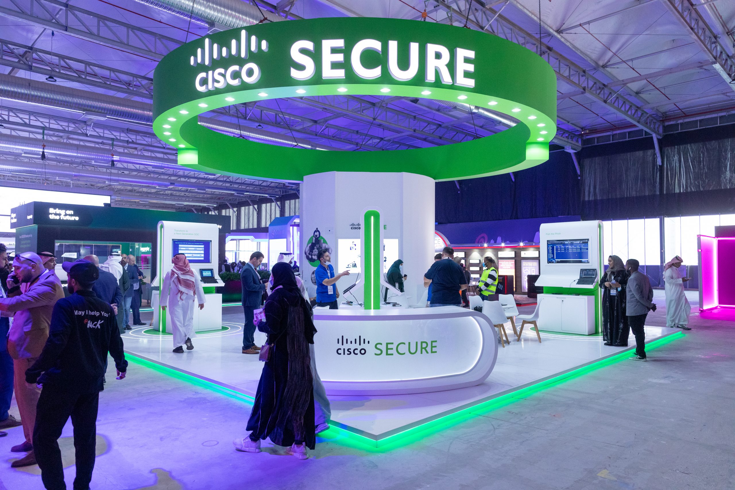 Cisco secure booth at event