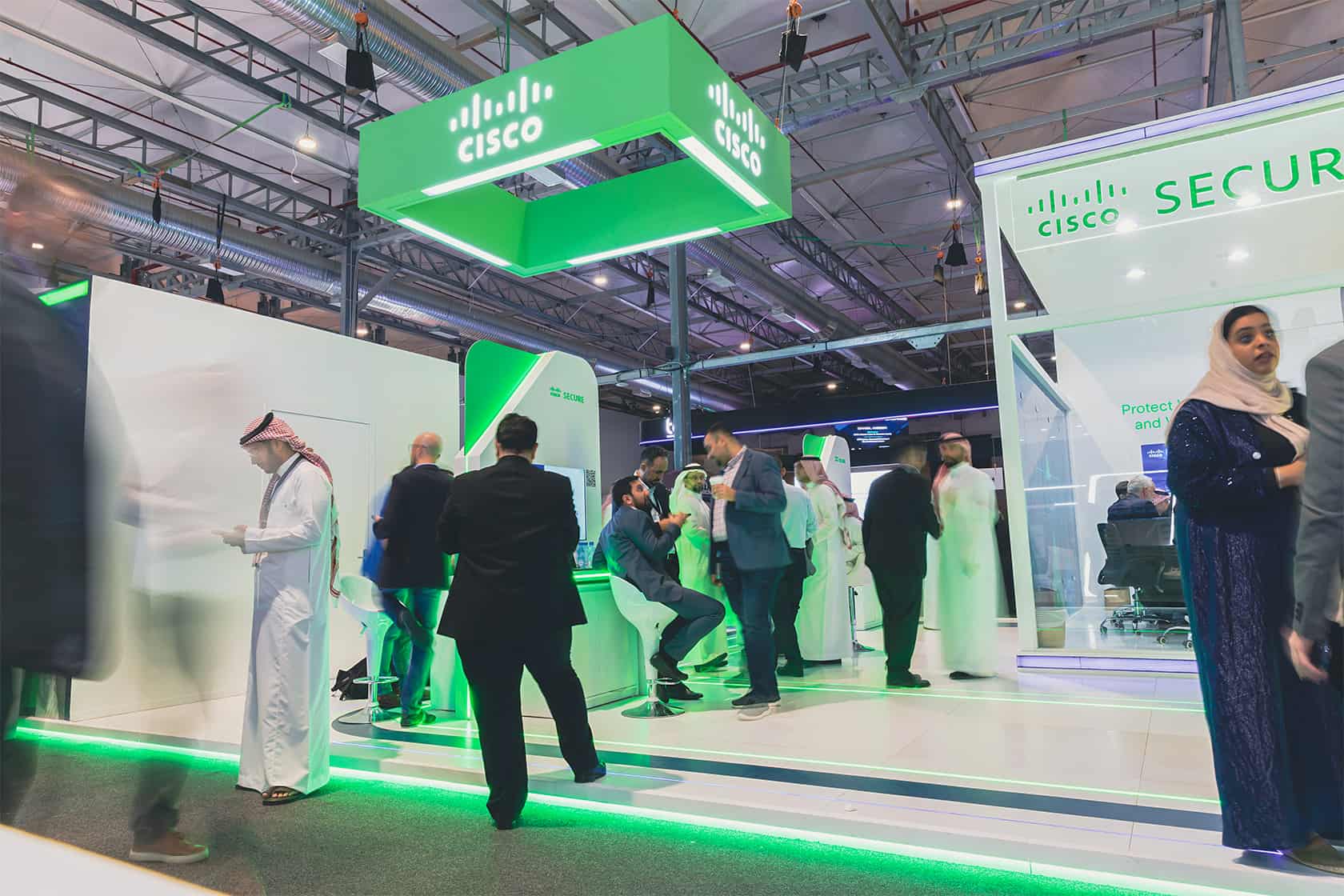 Green booth for Cisco