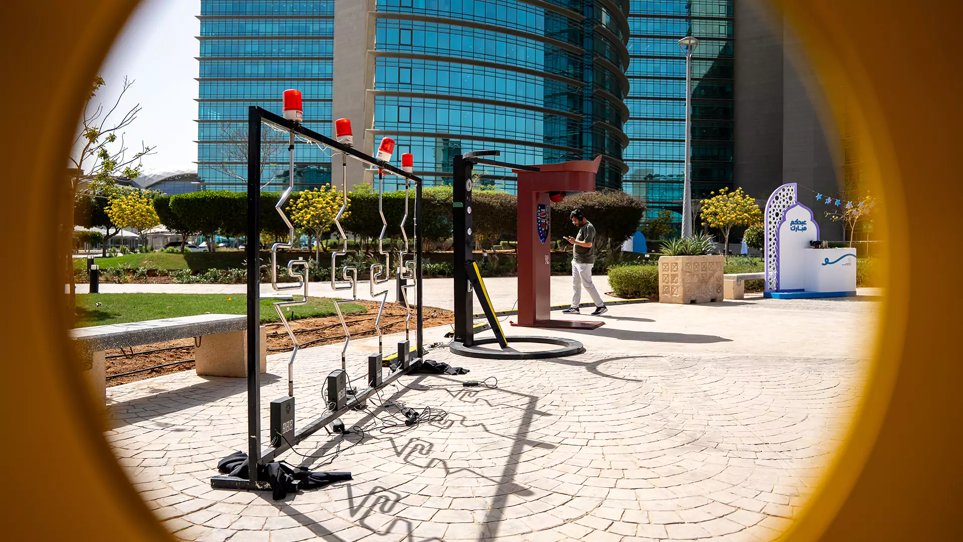 Interactive game setup at Granada Business Eid activation area